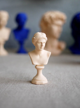 m1988粉色蓝色树脂罗马头像人像