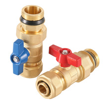 Straight aluminium plastic 25 ball valve 1 inner wire or outer wire full copper aluminium plastic pipe valve water inlet head switch ground heating valve