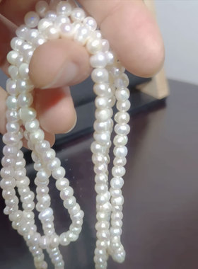 不掉色传家秦岚易钟珍珠项链女