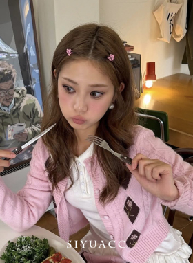 可爱粉色星星小抓夹女甜美发抓