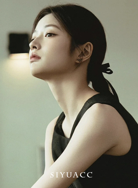 徐若晗同款黑色蝴蝶结发绳头饰女