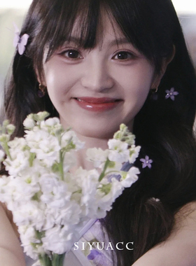 田曦薇同款紫色小花发夹甜美头饰