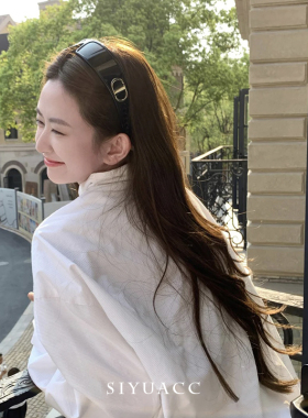 jisoo同款黑色墨镜发箍复古头饰