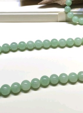 满绿玉珠子圆润高贵大气风项链