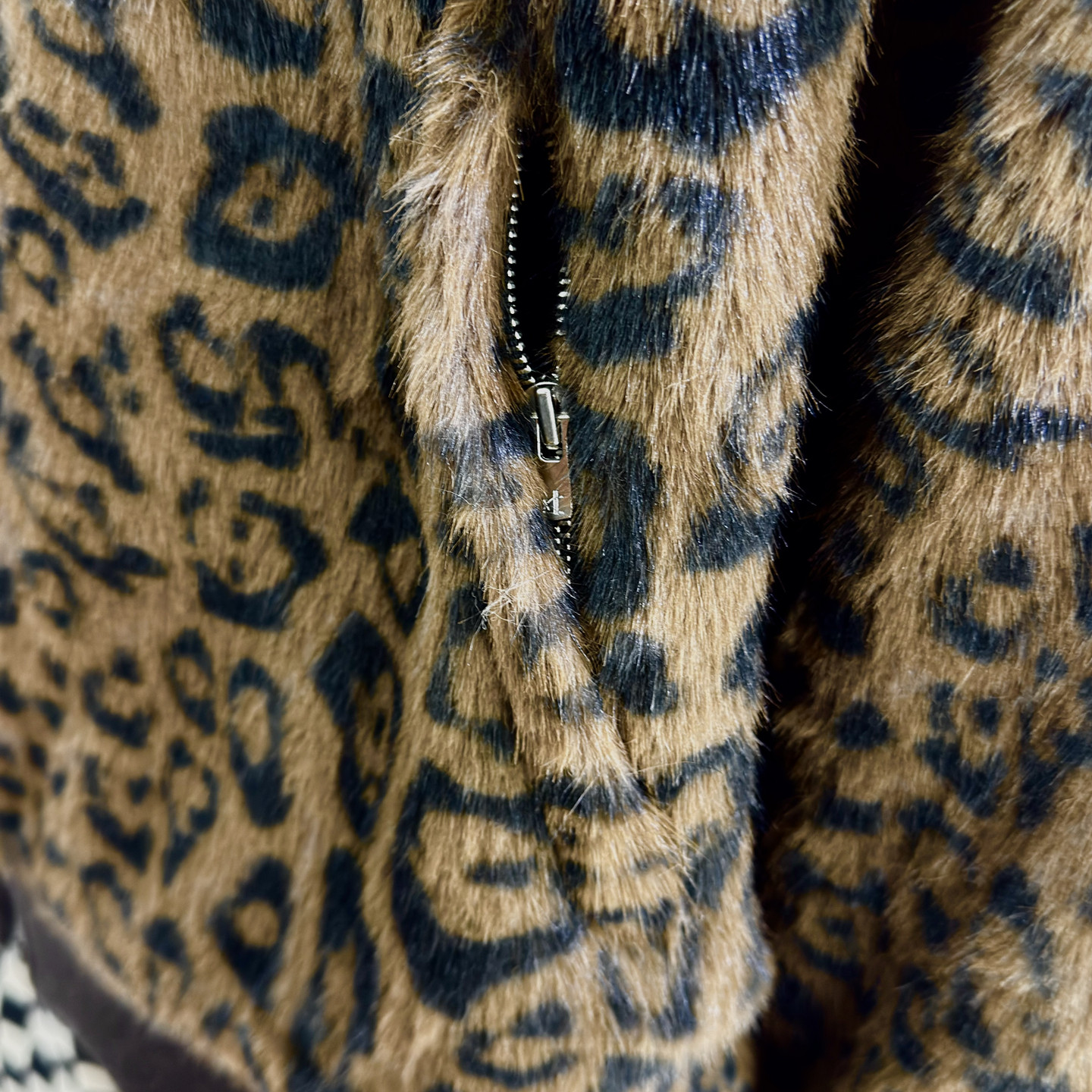 时着春季躁动男士豹纹科技皮草夹克街头嘻哈免烫高街外套riir拉链,淘宝优惠券,粉丝福利购,淘宝优惠卷