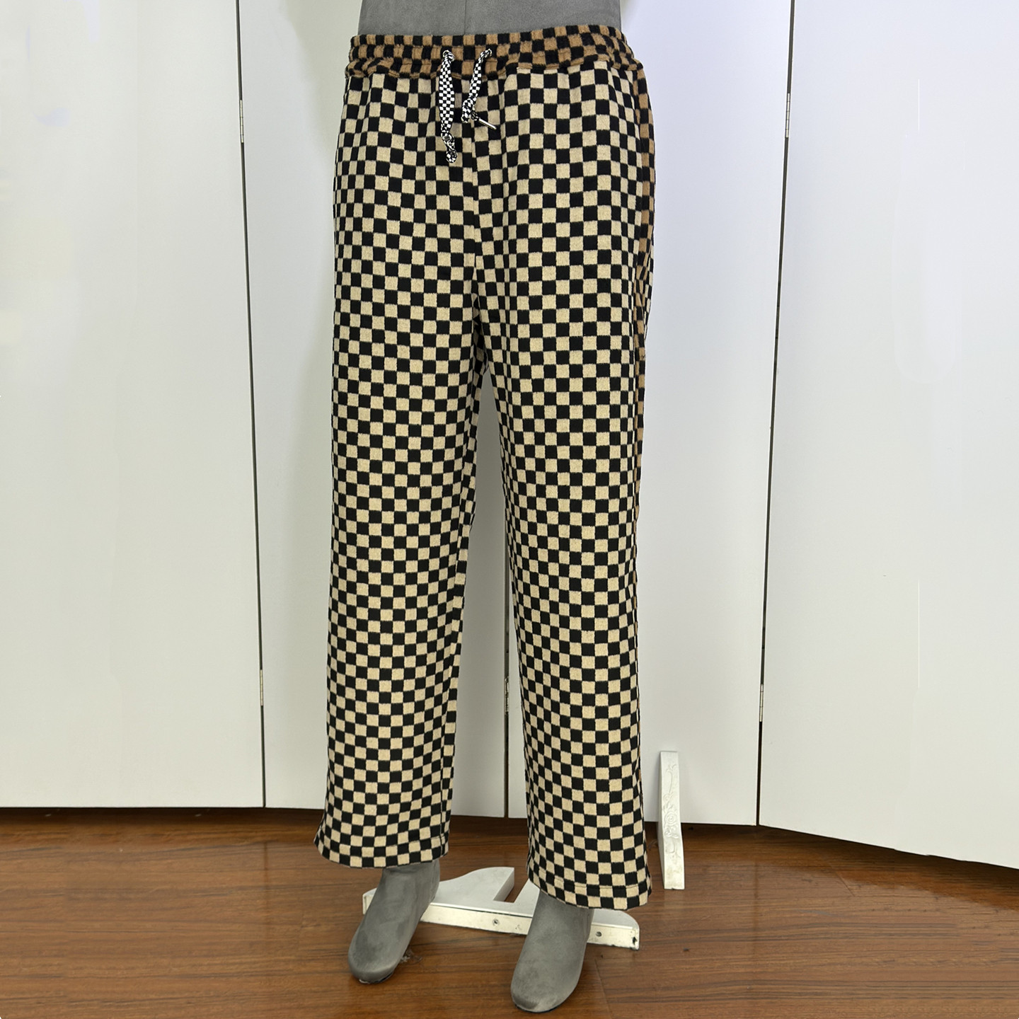 时着超细羊毛柔软棋盘格秋冬街头休闲裤防寒男士新款保暖休闲卫裤,淘宝优惠券,粉丝福利购,淘宝优惠卷