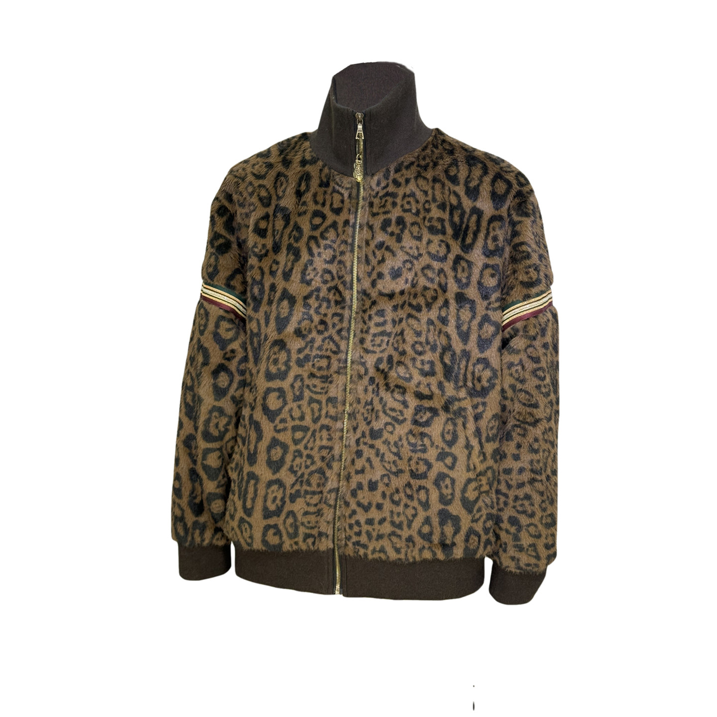 时着春季躁动男士豹纹科技皮草夹克街头嘻哈免烫高街外套riir拉链,淘宝优惠券,粉丝福利购,淘宝优惠卷