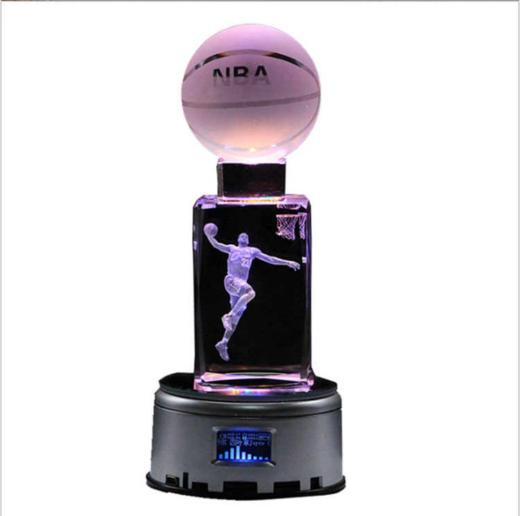 水晶篮足球模型摆件创意男生生日礼品毕业季送同学高考礼物纪念品