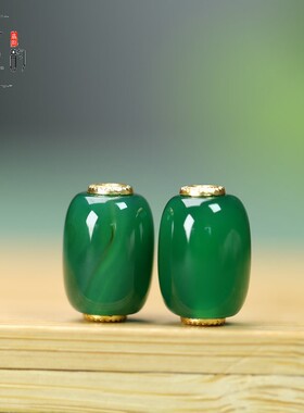 天然玛瑙桶珠10*15mm孔2mm