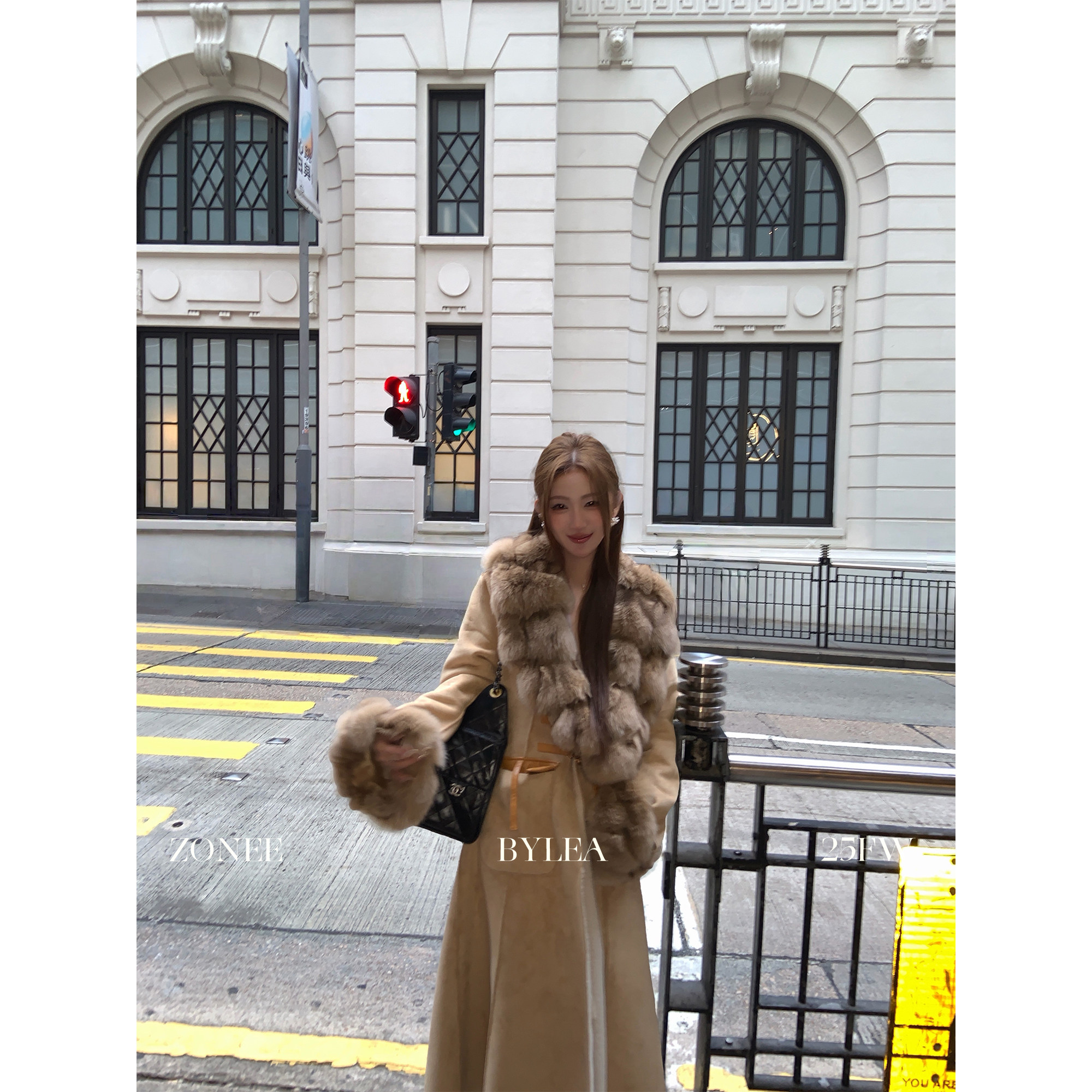 ZONEE/LEA宋亦雯 曼哈顿圣诞夜 法式100狐狸毛皮毛一体大衣外套女,淘宝优惠券,粉丝福利购,淘宝优惠卷