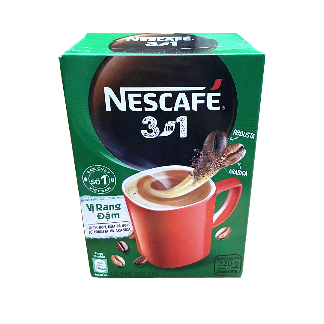 越南雀巢NESCAFE咖啡加浓型320g三合一速溶咖啡20条X16g红绿盒装-图3