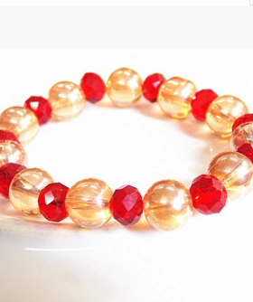 男女款琥珀串珠金手链