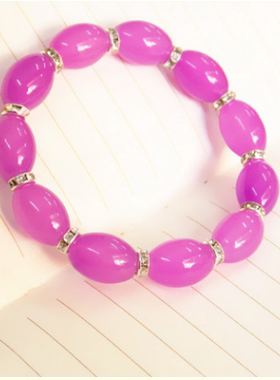 礼品多色路路通女士仿玉手链