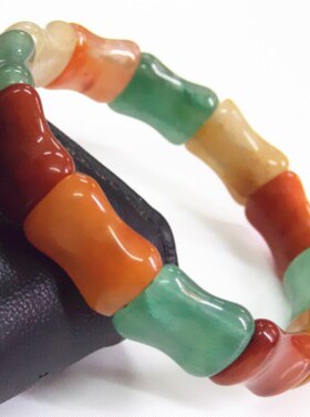 骨头印度多色竹节福禄寿东陵玉