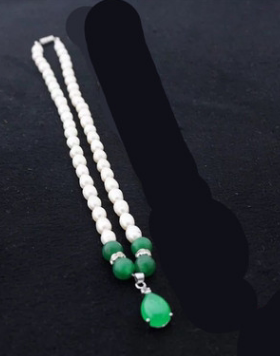 天然淡水珍珠女士马来玉绿玛瑙