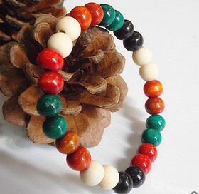 多彩韩版单圈手链地摊货源佛珠