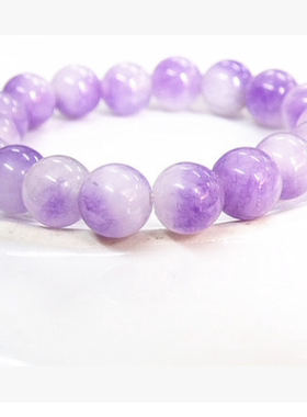 天然冰种玛瑙水晶紫玉髓佛珠念珠