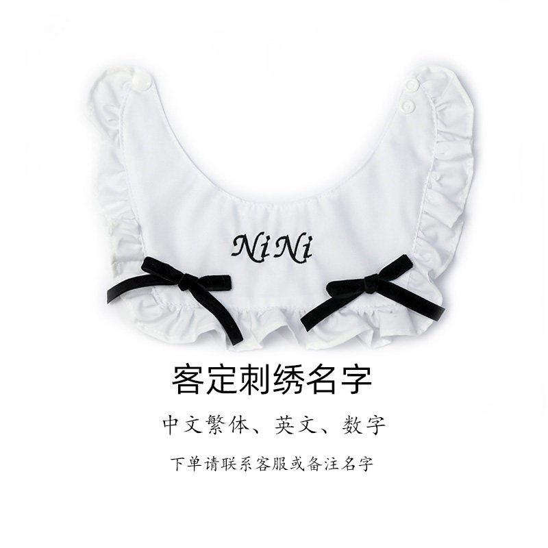 定制名字猫咪围嘴三角巾狗狗围巾可爱刺绣围脖领巾宠物饰品拍照
