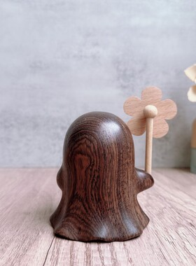 Q版无脸男木质音乐盒摆件装饰品