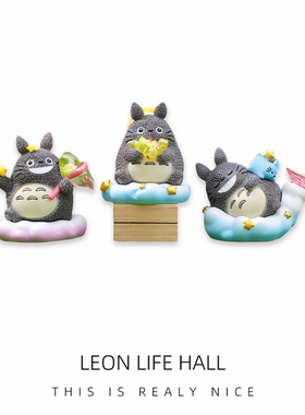 乡间小路上的隐身龙猫盲盒摆件
