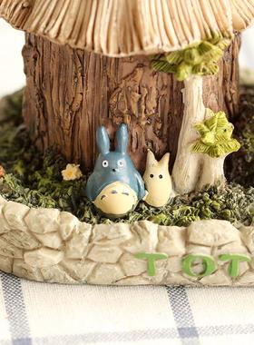 双面龙猫树脂小夜灯摆件