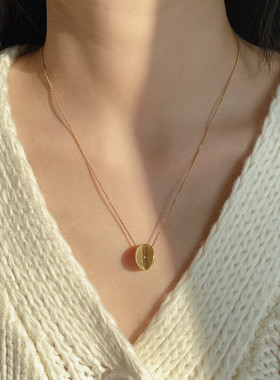 简约哑光磨砂冷淡项链