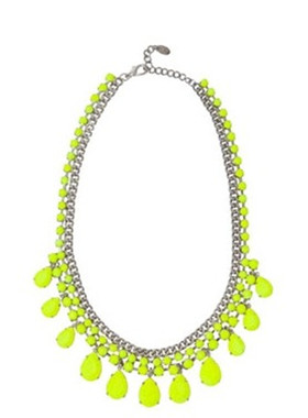 荧光玫红大众网红锁骨项链