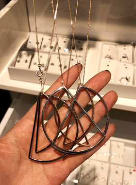 冷淡风冷淡长款毛衣链