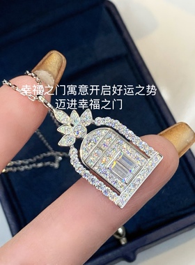 春夏轻奢大牌城堡幸福之门项链女