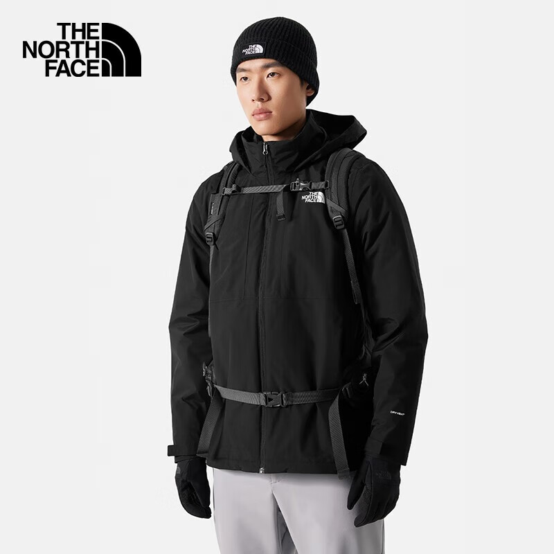 TheNorthFace北面冲锋衣男23秋冬新款户外防水鹅绒三合一外套88RK