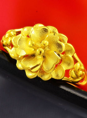 紫荆花戒指送女友老婆妈妈礼物