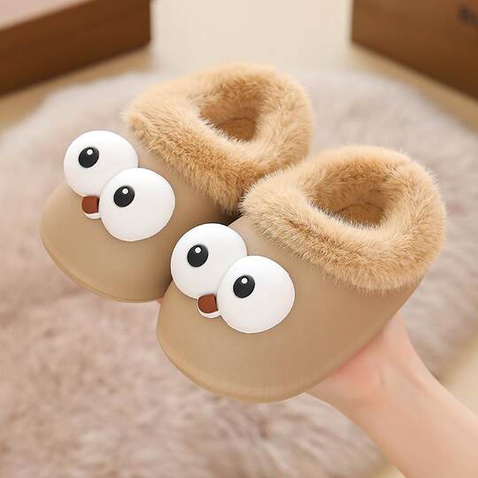 Waterproof outer wear home autumn and winter children's cotton slippers