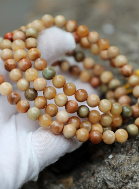8mm圆珠妖花龙脊菩提多圈手链 文玩新宠陈年老籽玉化龙脊菩提手链