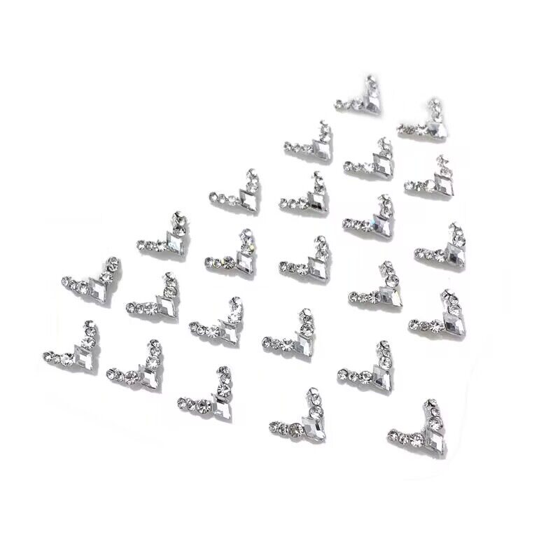 网红新款法式菱形成品堆钻白色香槟超闪华子切堆堆钻球美甲装饰品,淘宝优惠券,粉丝福利购,淘宝优惠卷