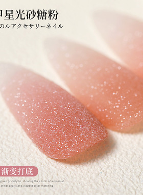 网红美甲毛呢粉星光砂糖粉闪粉