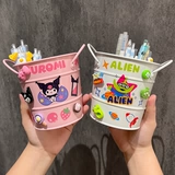 Ведро, милый вместительный и большой держатель для ручек для школьников, модные мультяшные детские канцтовары, система хранения