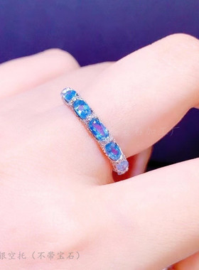 s925纯银戒指空托整圈镶钳指圈号