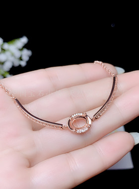 s9256*8mm蛋面晶石百搭风手链