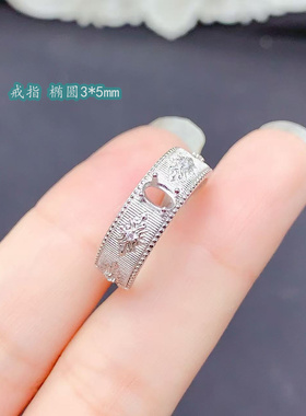 复古宫廷宽版戒指椭圆3*5mm饰品