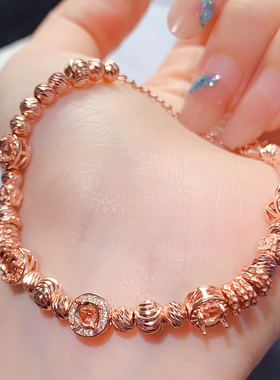 串珠隔片小花复古款手链空托圆4