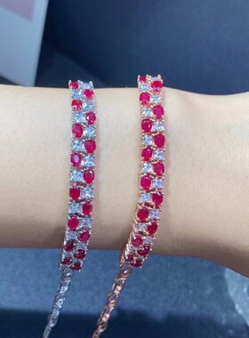 女银饰品银气质手链款双排空托