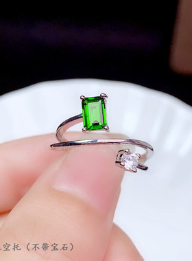 s925银长方形46mm时尚个性指环