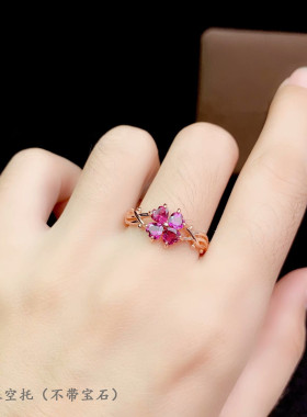 s925纯银爱心形4*4mm戒指