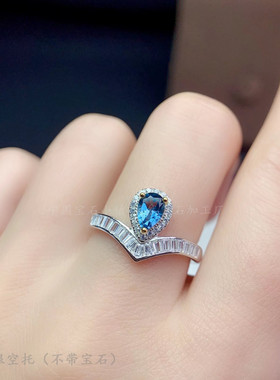 s925纯银戒指空托镶钳精工