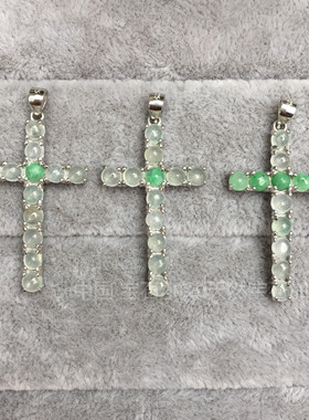 纯银镶嵌翡翠空托日韩