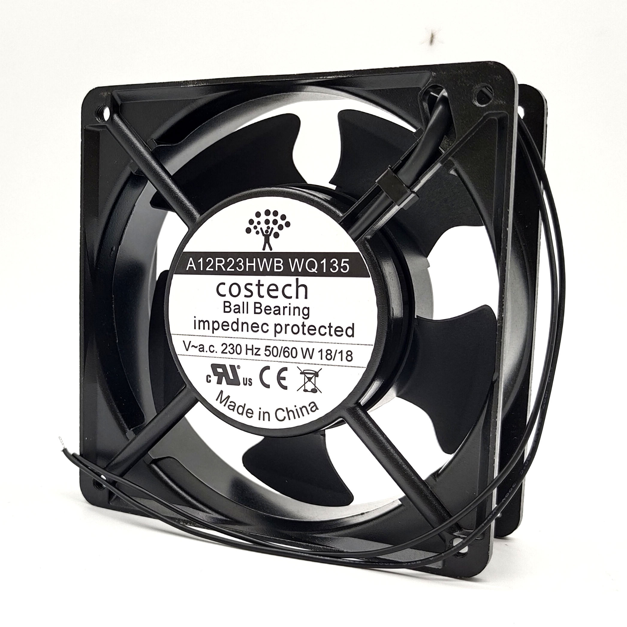 正品Costech A12R23HWB WQ135 230V18W 12038 12CM变频器散热风扇 - 图0