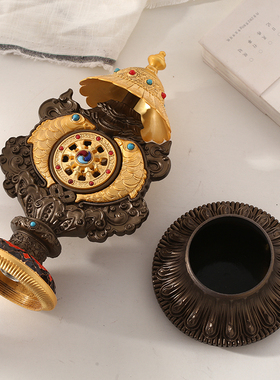 藏式密宗八吉祥组合体佛堂摆件