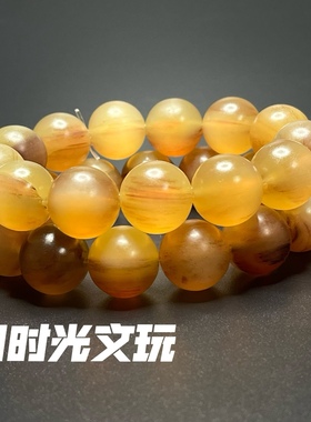 天然羊角手串圆珠手链男款佛珠文玩真品民族风念珠保健清热血丝串