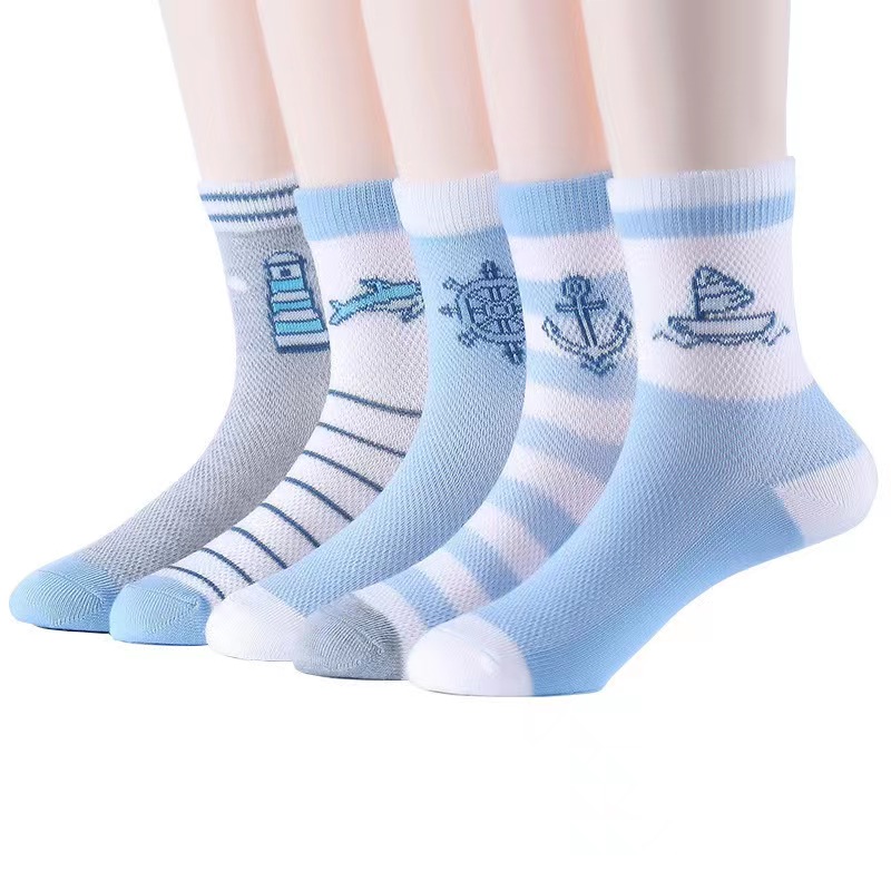 【10双】儿童透气网眼中筒袜子