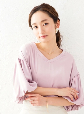 日系设计感双环交叉锁骨链代购